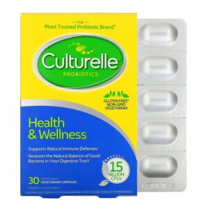 Culturelle Probiotics Health & Wellness 15 miljard CFU 30 vegetarische capsules