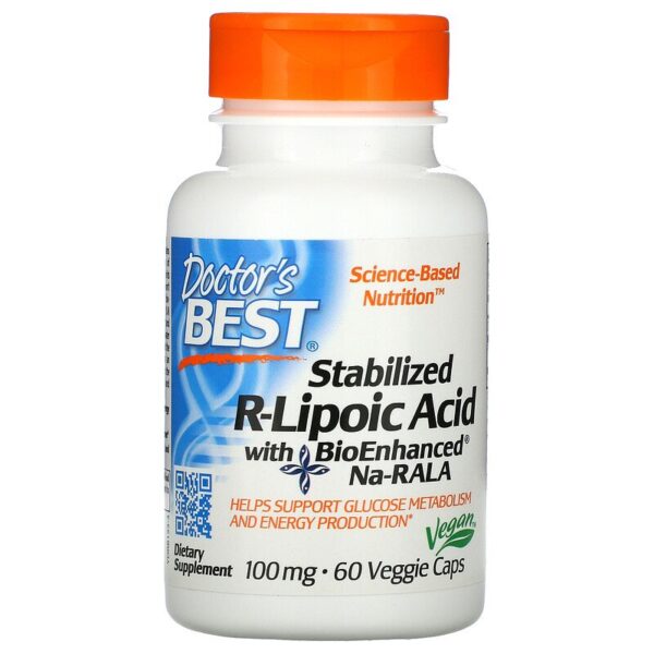 Doctor’s Best Stabilized R-Lipoic Acid 100 mg 60 veggie caps (kopie)