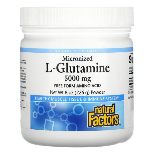 Natural Factors gemicroniseerde L-glutamine poeder 226 gram