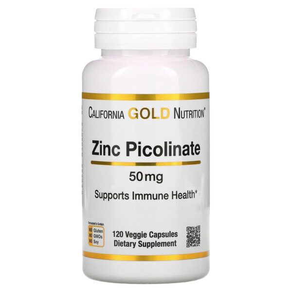 California Gold NUtrition zink picolinaat 50 mg 120 vegetarische capsules