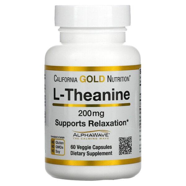 California Gold Nutrition l-theanine 200 mg 60 vegetarische capsules