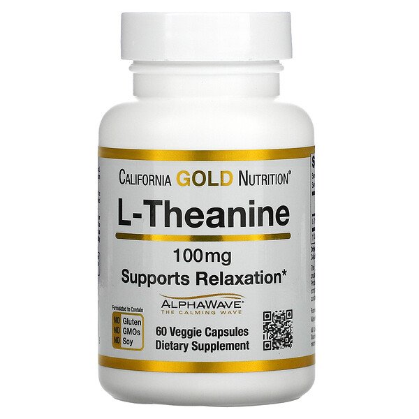 California Gold Nutrition l-theanine 100 mg 60 vegetarische capsules