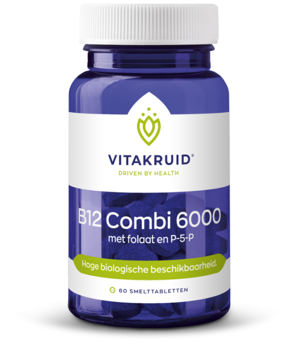 Vitakruid B12 Combi 6000 met folaat en P-5-P 60 smelttabletten