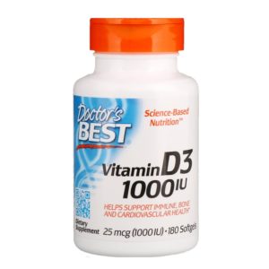 Doctor's Best vitamine D3 1000IU 180 softgels