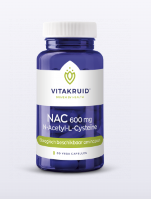 Vitakruid NAC 600 mg N-Acetyl-L-Cysteine 60 vegan capsules