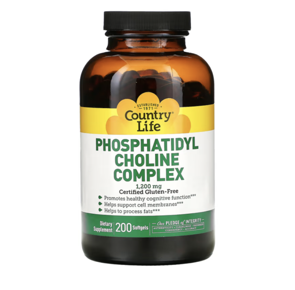 Country Life Phosphatidylcholine complex 1200 mg 200 softgels