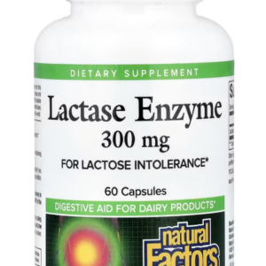 Natural Factors, Lactase-enzym, 300 mg, 60 capsules