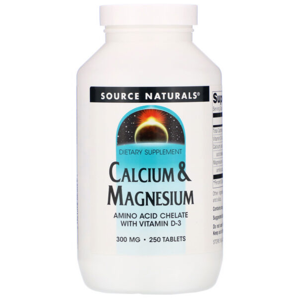 source naturals calcium&magnesium 300 mg 250 tabletten