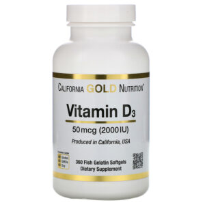 California Gold Nutrition Vitamin D3 2000 ie 50 mcg 360 capsules