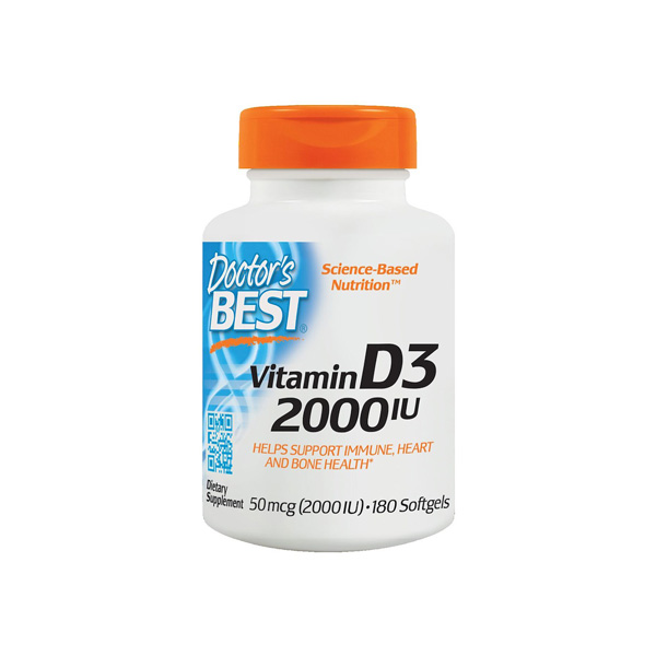 Doctor’s Best Vitamine D3 2000 IU 180 Softgels