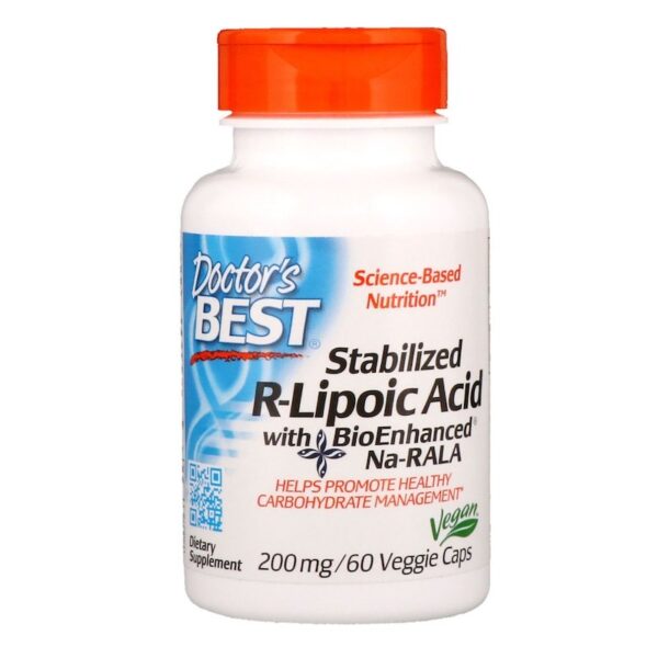 Doctor’s Best Stabilized R-Lipoic Acid 200 mg 60 veggie caps